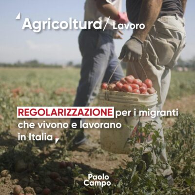 Regolarizzazione per i migranti che vivono e lavorano in Italia