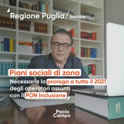 Piani sociali di zona: necessaria la proroga a tutto il 2021 degli operatori assunti con il PON Inclusione