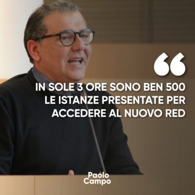 In sole 3 ore sono ben 500 le istanze presentate per  accedere al nuovo ReD