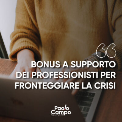 Bonus a supporto dei professionisti per fronteggiare la crisi