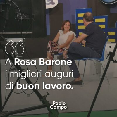 A Rosa Barone i migliori auguri di buon lavoro