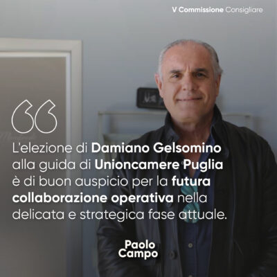 Unioncamere: L’elezione di Damiano Gelsomino è di buon auspicio per la futura collaborazione operativa nella delicata e strategica fase attuale